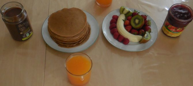 Pancakes châtaigne-noisette vegan