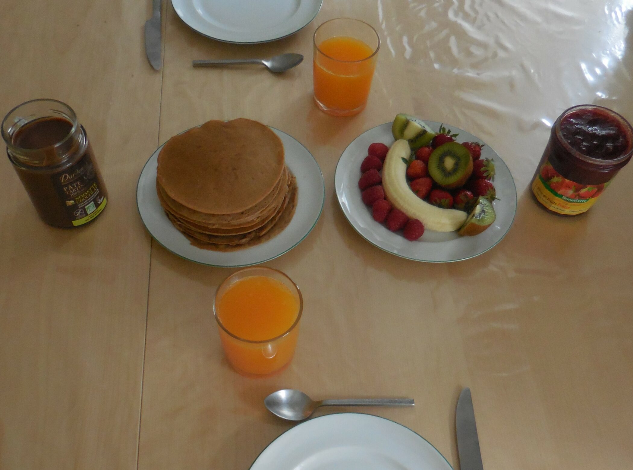 Pancakes châtaigne-noisette vegan