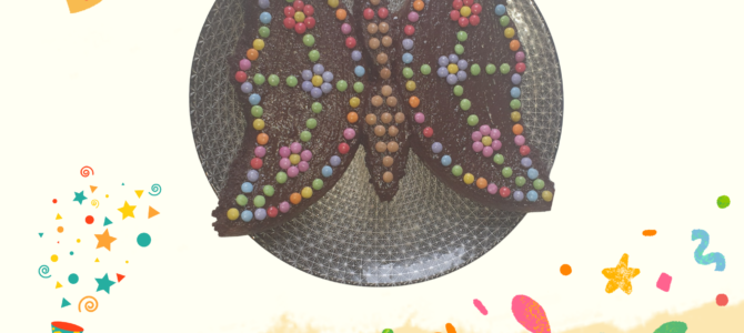 Gâteau papillon au chocolat Smarties