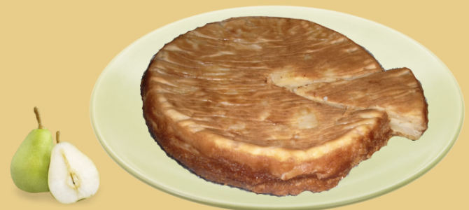 Gâteau fondant aux poires