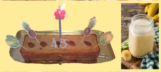 Cake banane & pépites de chocolat